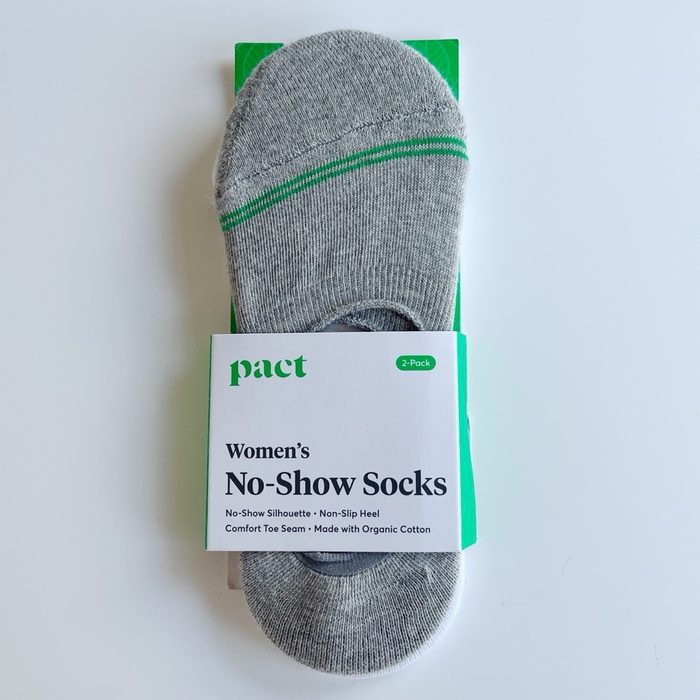 Pact Socks No Show Socks 2 Pair women’s
